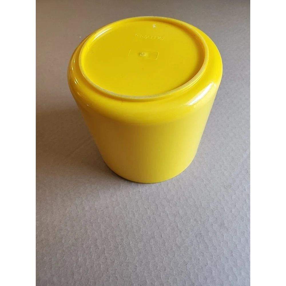Vintage 1970's Habitat Crayonne Plastic‎ Ice Bucket Storage Container Yellow